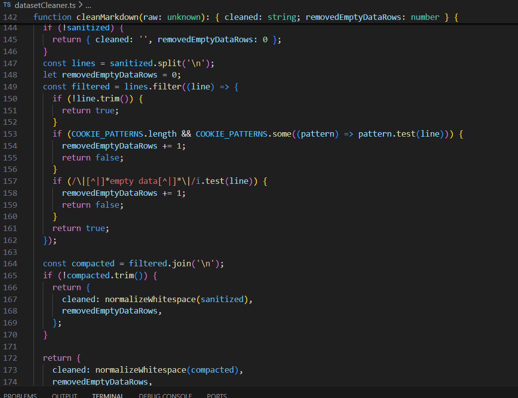 Dataset cleanup utility